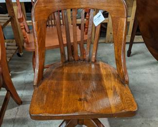 Solid wood desk chair