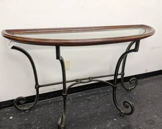 Glass and Iron Console