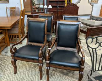 Leather Dining Chairs from Stickley