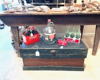Vintage Coca Cola; Primitive Painted Box-Box SOLD