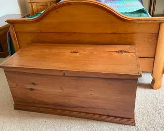 Antique pine trunk