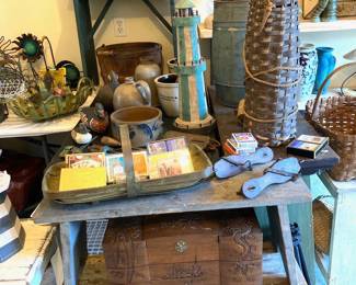 Antique Skates; Chinese Jewelry Box