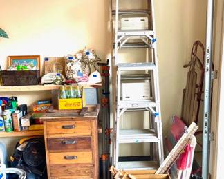 Aluminum Ladders; Vintage Sled; Beach Chair