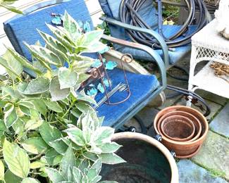 Metal Rocking Chairs & Garden Hoses
