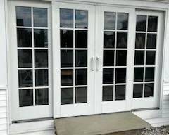 Pella sliding glass door unit is 9 1/2 ft. long