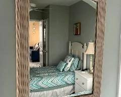 Wicker frame mirror