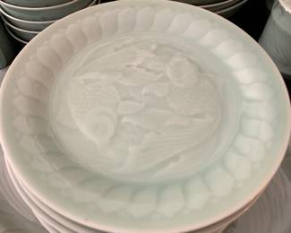 Celadon Double Koi Pattern, 1960s