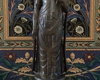 Tall Cast Iron Buddha from India