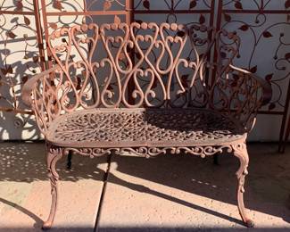 Vintage Iron Love Seat