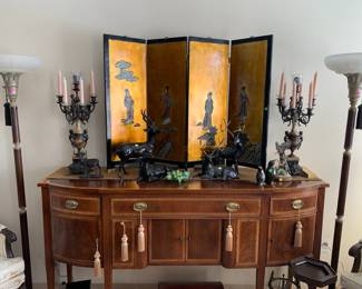 Ethan Allen Hepplewhite Style Inlaid Buffet