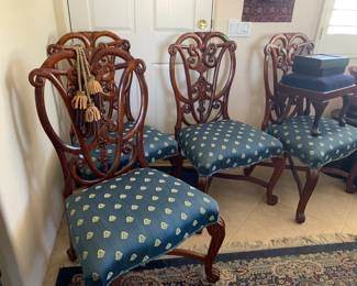 Set of Four Carved Dining Chairs