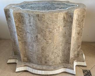 Extraordinary Marble Mosaic Table Base 30" tall