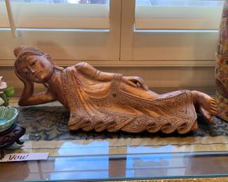 Reclining Gilt Buddha from Thailand
