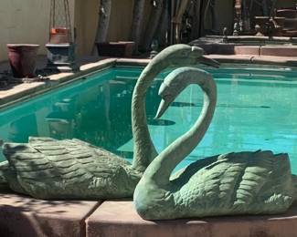 Pair of Lifesize Bronze Statues