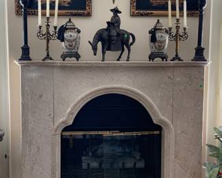 Marble Freestanding Fireplace Mantle