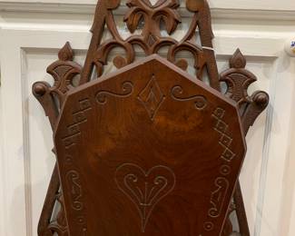 Victorian Mahogany Wall Pocket/ Sheet Music/Magazine Holder