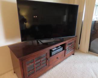 Tv stand and TV.