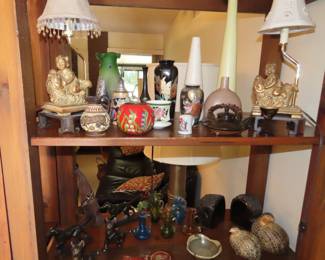 Asian vases and pieces.