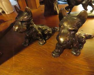 Bronze dogs.