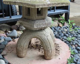 Concrete lantern.