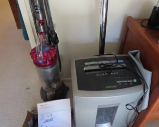 Heavy duty shredder and Dyson vacuum.