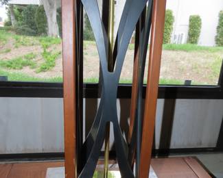 MCM wooden table lamp.