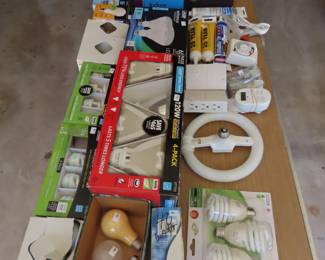 Light bulbs, extension leads.