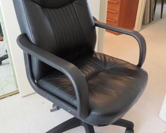 Leather desk chair.