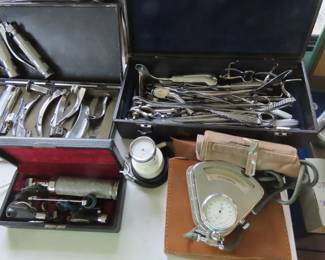 Antique anesthesioligist equipment.