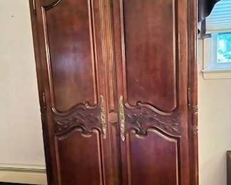 White of Mebane Wood Armoire,  2 drawers, 2 shelves 43 x 20 x 83                                                                                       
Photo 1 of 2