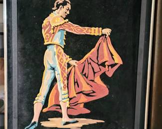1950's Black Velvet Matador                                                         13 x 17