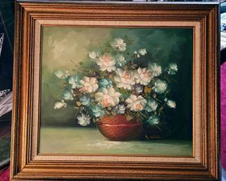 Oil Painting, Signed by K. White                                                   28 x 32
