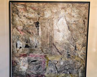 Textured in Green Tones by Barbara Burlingame                  
43 x 43