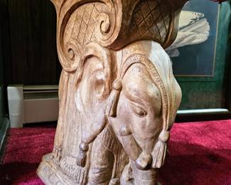 Lovely Elephant Side Table with glass top, table (not glass) has one small repair                                                        
Photo 1 of 2