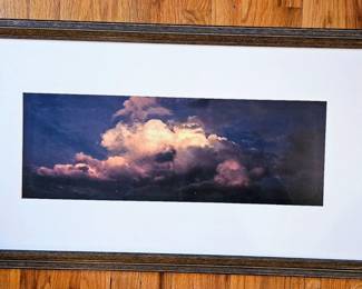 Photograph of Clouds , Framed and Matted                         18 x 33
