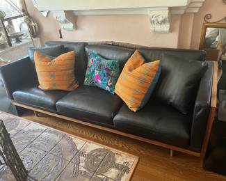 Kardiel Woodrow Lush 87" leather sofa