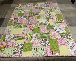 Vintage Handmade Baby Quilt