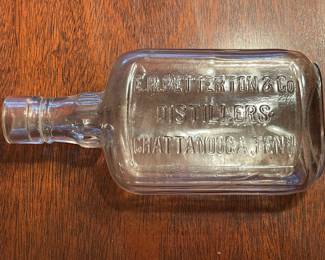 Vintage Betterton Distillers Flask Bottle - Chattanooga