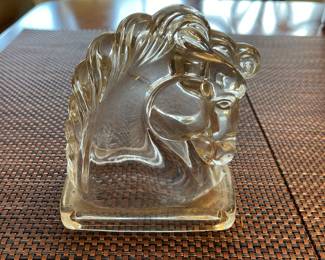 Vintage Federal Glass Hollow Horse Head