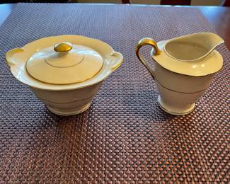 Haviland Leeds Cream & Sugar
