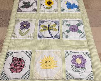 Vintage Handmade Baby Quilt
