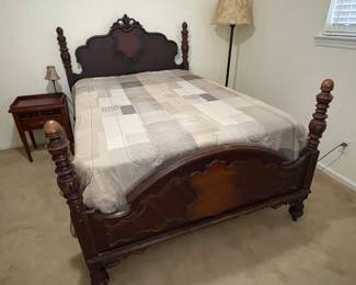 Antique Forest Furniture Headboard, Footboard, Rails (RARE Find!)