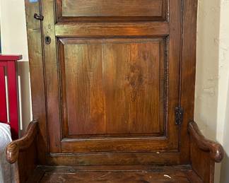 Antique Bacon Settle (great centerpiece for your mud room) a true Antique and quite rare. 