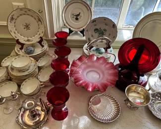 Silver, Crystal and China for entertaining