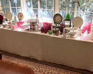 Silver, Crystal and China for entertaining