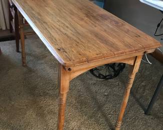 Antique Folding Sewing Table 