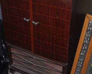 Vintage TV in cabinet 