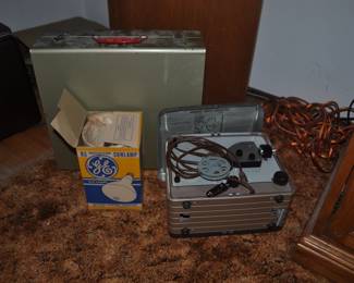Vintage Brownie  movie projector and lights 