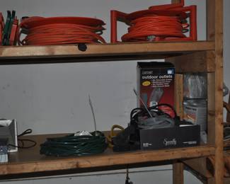 Tools,extension cords and so many things to numerous to list. 