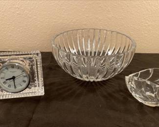 https://www.ebay.com/usr/agesagoestatesales CV1042 LOT OF 3 WATERFORD GLASS PCS, 2 BOWLS AND CLOCK
